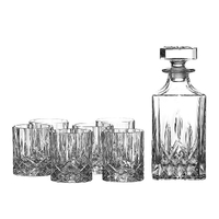 Royal Doulton Seasons Crystalline Whiskey Decanter Set - Decanter + 6 Tumblers