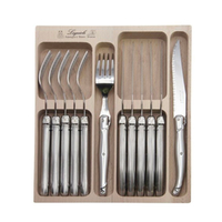 New Laguiole by Andre Verdier Debutant Cutlery Set Mirror 12pc , Stainless Steel