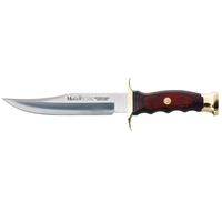 NEW MUELA BOWIE 16 HUNTING FISHING KNIFE , CORAL WOOD HANDLE