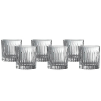 New Royal Doulton Linear Crystalline Whiskey Tumbler 250ml Set of 6