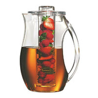 New Serroni Fresco Fruit Infusion Pitcher Juice / Water Container Jug Clear