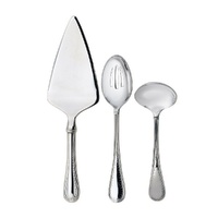 Verg Wang Wedgewood Grosgrain Stainless Steel 3 Piece Serving Set 3pc