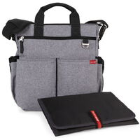 NEW SKIP HOP DUO SIGNATURE NAPPY DIAPER BABY BAG + CHANGING MAT HEATHER GREY SKIPHOP SAVE!