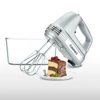 CUISINART 9 SPEED HAND MIXER WITH STORAGE CASE SILVER