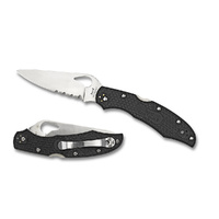 Spyderco Cara Cara 2 Lightweight Black , Combo Blade YSBY03PSBK2