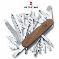 35773 VICTORINOX SWISS CHAMP WALNUT WOOD Army Pocket Knife 33 Multi Tools