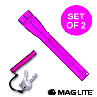 MAGLITE FLASHLIGHT 2AA HOT PINK & SOLITAIRE MADE IN USA