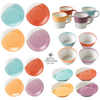 Royal Doulton 1815 Tableware 20pc Brights Dinner Bowl Mug Plate , Set of 20