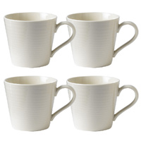 New Royal Doulton Gordon Ramsay Maze White 4pc Mug , Set of 4