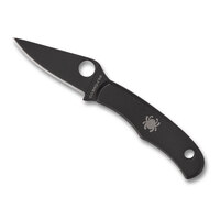 Spyderco Bug Stainless Black Blade Plain Folding Knife YSC133BKP