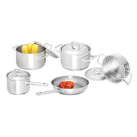 Scanpan Commercial Stainless Steel 5pc Cookware Set , Saucepan Frypan Dutch Oven