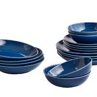 Royal Doulton Gordon Ramsay Maze Denim Blue 16pc Dinner Stoneware , Set of 16