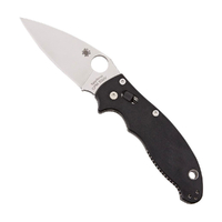 Spyderco Manix 2 G-10 Plain Blade Folding Knife , Black YSC101P2