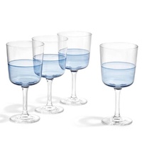 Royal Doulton 1815 Wine 350ml Blue , Set of 4