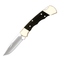 Buck Knives Folding Hunter with Grooved Handle Ebony Wood , 112BRSFG
