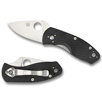 Spyderco Ambitious G-10 Black Folding Knife , Plain Black C148GP