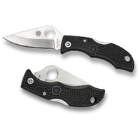 Spyderco Ladybug 3 Lightweight Black - Plain Blade Folding Knife YSLBKP3