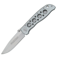 SMITH AND WESSON EXTREME OPS DROP POINT SILVER FOLDING KNIFE CK105H