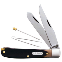 Schrade Old Timer 4.1" Bearhead Trapper Folding Pocket Knife Pick & Tweezer 96OT