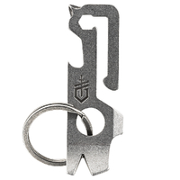 GERBER MULLET - STONEWASH STAINLESS STEEL SOLID MULTI KEYCHAIN TOOL 
