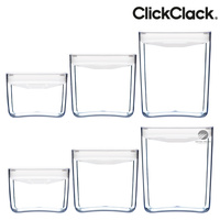 NEW CLICKCLACK 6 PIECE PANTRY SMALL CUBE BOX SET CONTAINER SET AIR TIGHT 6PC