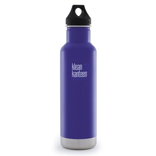 KLEAN KANTEEN CLASSIC INSULATED 20OZ 592 ML BLOOMING IRIS BPA FREE WATER BOTTLE 
