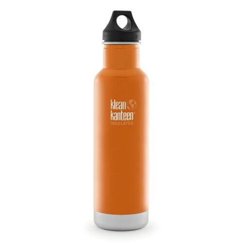 KLEAN KANTEEN CLASSIC INSULATED 20OZ 592ML CANYON ORANGE BPA FREE WATER BOTTLE 