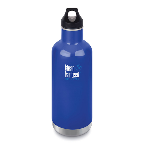 KLEAN KANTEEN CLASSIC INSULATED 32OZ 946ML COASTAL WATERS BLUE BPA FREE WATER BOTTLE 