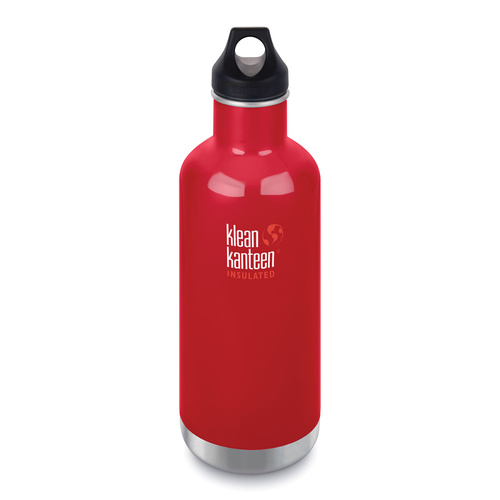 KLEAN KANTEEN CLASSIC INSULATED 32oz 946ml MINERAL RED BPA FREE Water Bottle 