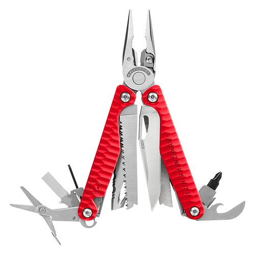 Leatherman CHARGE + PLUS G10 RED Multi Tool W/ Wire Cutters & Nylon Sheath