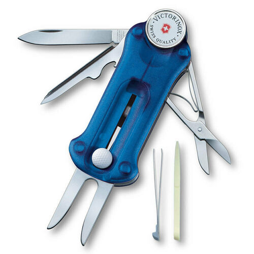 Victorinox Swiss Army Knife Sport Golf Tool Marker Divot Repair - Blue