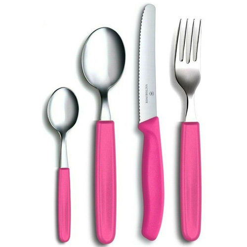 Victorinox 24 Piece Steak Knife Table Cutlery Set 24pc - Pink