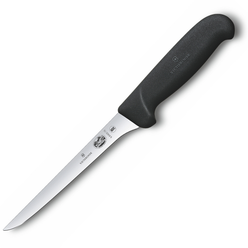 New Victorinox Black Fibrox 5" / 12cm Narrow Boning Stiff Butcher Knife 5.6403.12