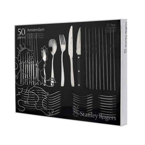 STANLEY ROGERS AMSTERDAM 50 Piece Stainless Steel 50pc Cutlery Set