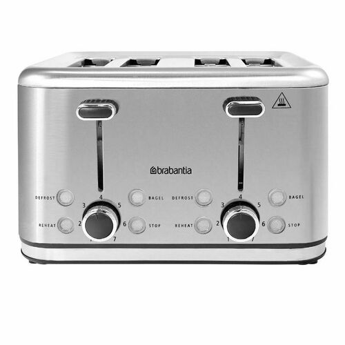 New Brabantia 4 Slice Toaster - Stainless Steel