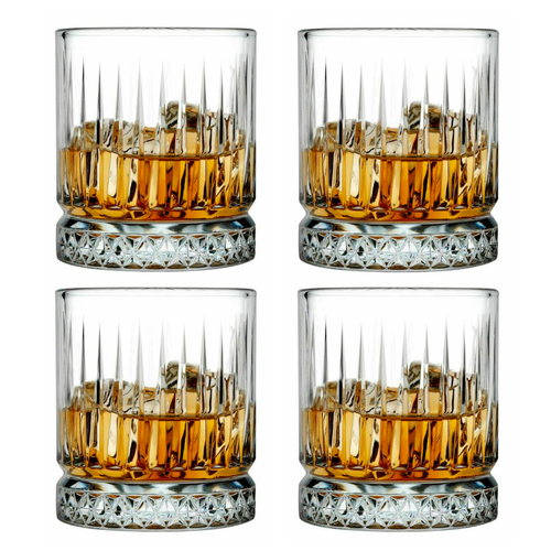New Pasabahce Elysia 355ml Whiskey Glass Tumbler - Set of 4