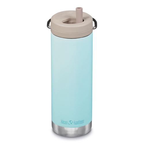 Klean Kanteen TKWide 16oz 473ml Insulated Blue Tint W/ Twist Cap Bottle
