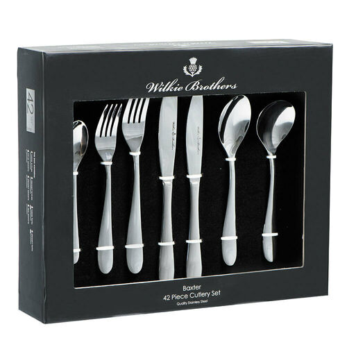 Wilkie Brothers Baxter 42 Piece Stainless Steel Cutlery Set - 42pc