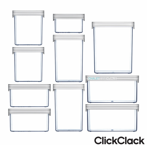 CLICKCLACK 10 Piece Basics Starter Pack Air Tight Containers 10pc