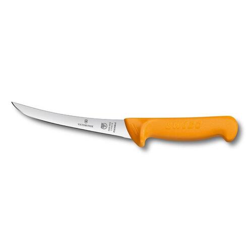 SWIBO 16CM / 6" CURVED STIFF VICTORINOX BONING KNIFE 5.8406.16 HUNTING BUTCHER