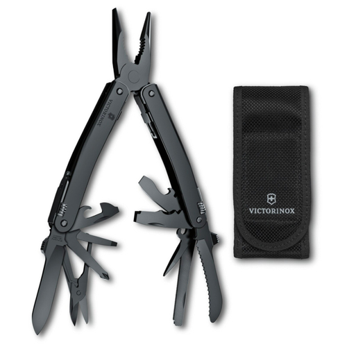 Victorinox Swiss Tool Spirit SPMXBS One Hand Opening Multi-Tool Black & Pouch - 35319