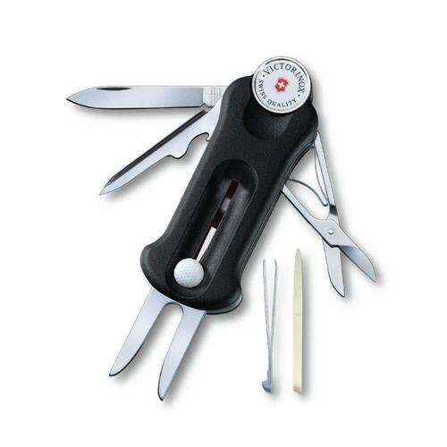 Victorinox Swiss Army Knife Sport Golf Tool Marker Divot Repair - Black