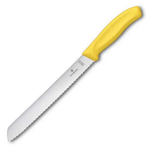 Victorinox 21cm Bread Knife Classic Yellow - Serrated Edge 6.8636.21L8B