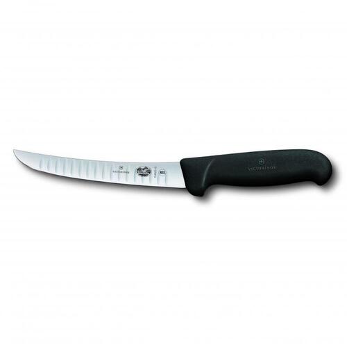 Victorinox Fibrox Curved Fluted Blade Boning 15cm Knife - 5.6523.15 Black