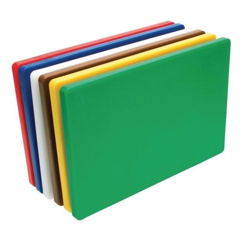 Set of 6 Colour Coded HACCP Polyethylene Cutting Chopping Reversible Boards 250 x 400 x 13mm