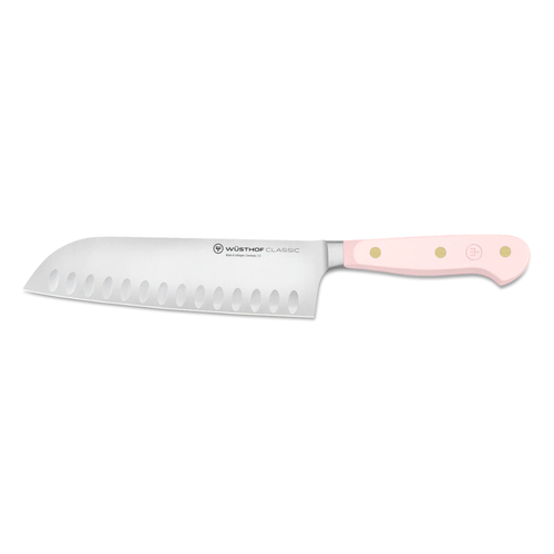 Wusthof Classic Santoku with Hollow Edge Knife 17cm - Pink Himalayan Salt