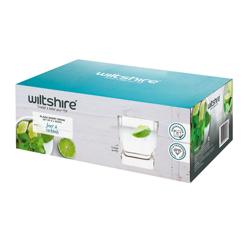 Wiltshire Plaza 300ml Short Glass Drink Tumblers - Set of 6