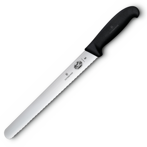 Victorinox Serrated Slicing Carving Knife 25cm - Fibrox Handle 5.4233.25