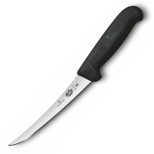 Victorinox Fibrox Curved Narrow Butcher Boning 15cm Knife - 5.6603.15 Black
