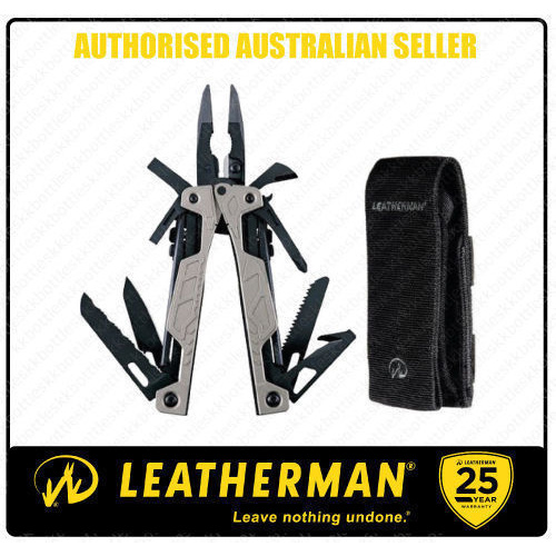 Leatherman OHT SILVER One Handed Multi Tool Knife & Molle Sheath *AUTHAUSDEALER*